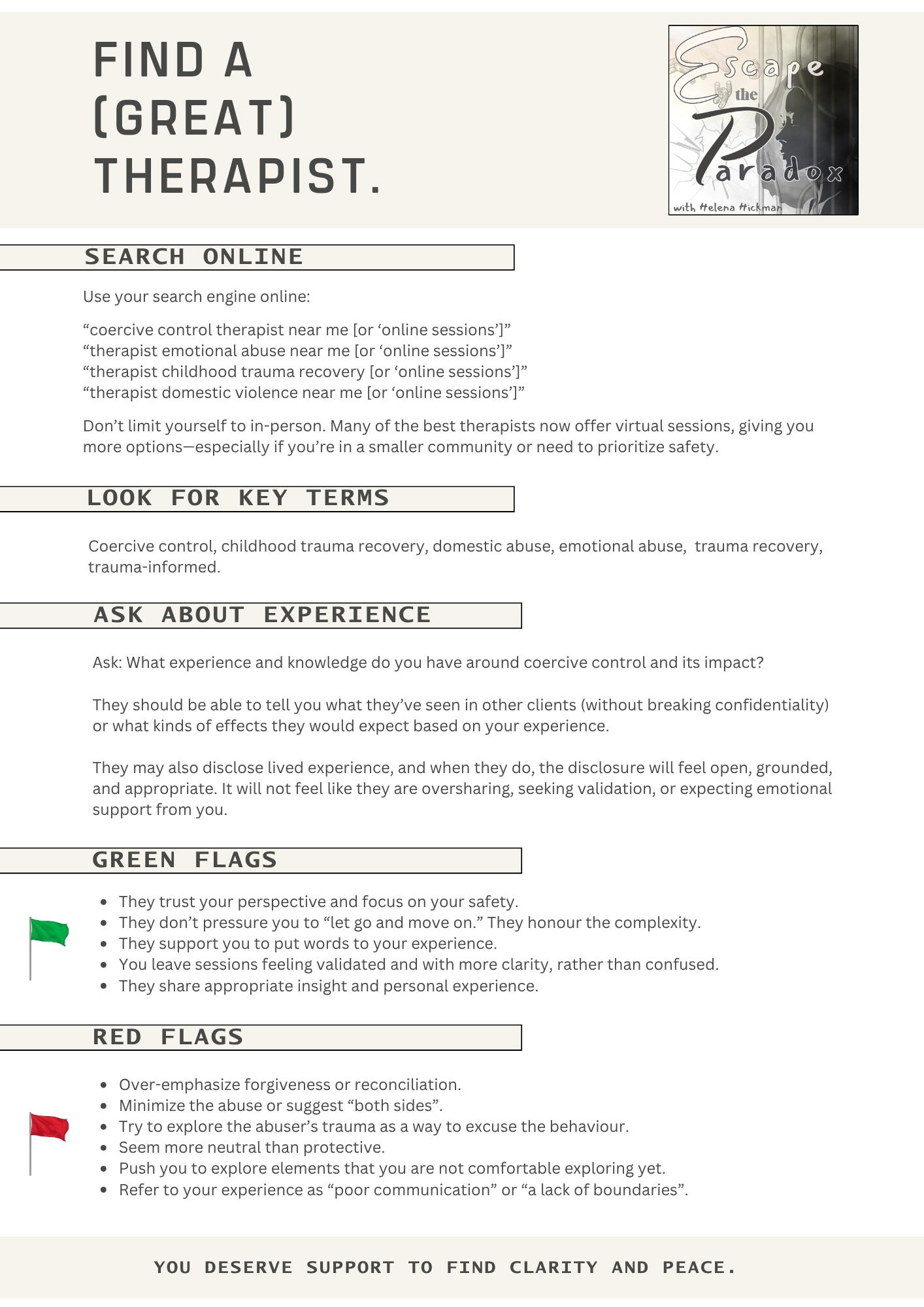 Find a therapist Find a therapist or counsellor